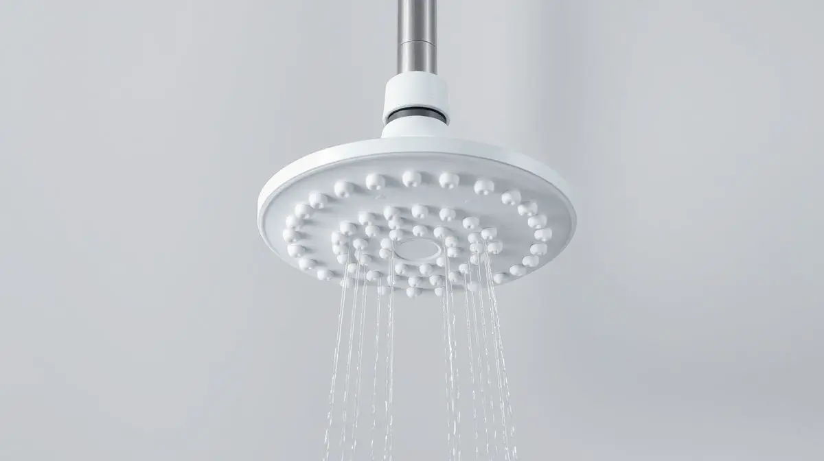 Chuveiro Lorenzetti branco e moderno em fundo neutro, destacando o design do produto para o guia de como abrir e fazer a manutenção do aparelho.