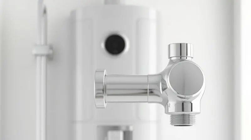 Ilustração da conexão entre o chuveiro e o aquecedor a gás, mostrando a importância da compatibilidade entre os sistemas de aquecimento.
