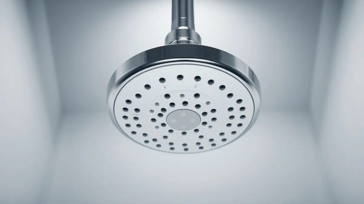 Ducha elétrica moderna e elegante com quatro temperaturas, design minimalista e iluminação de estúdio profissional.