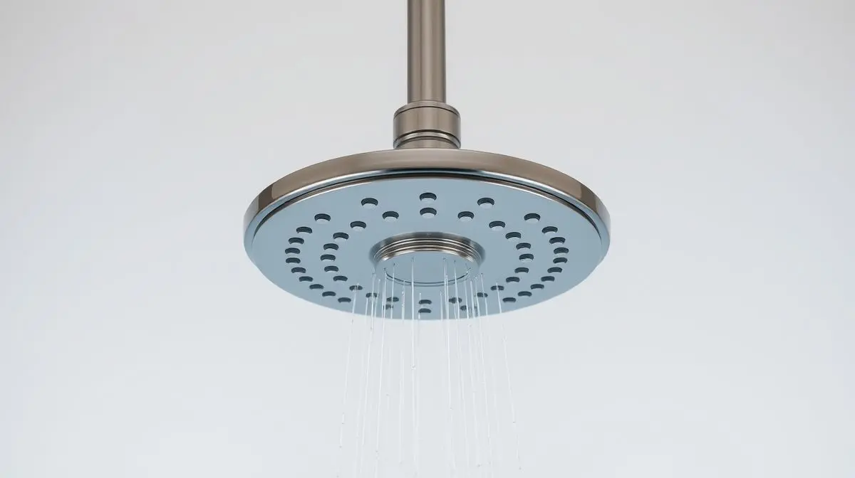 Chuveiro moderno com pressurizador integrado, destacando a tecnologia e design para um banho potente.