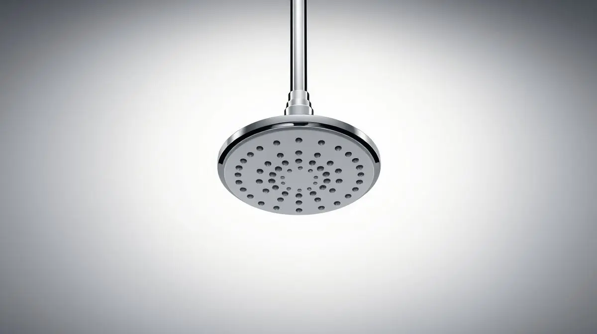 Um moderno chuveiro elétrico branco e cromado em destaque, representando a seleção dos melhores modelos para comprar e instalar no seu banheiro.