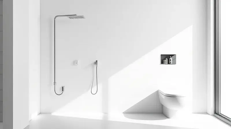 Ducha higiênica instalada em um banheiro claro e moderno, ilustrando o conforto e as vantagens de seu uso para a higiene pessoal.