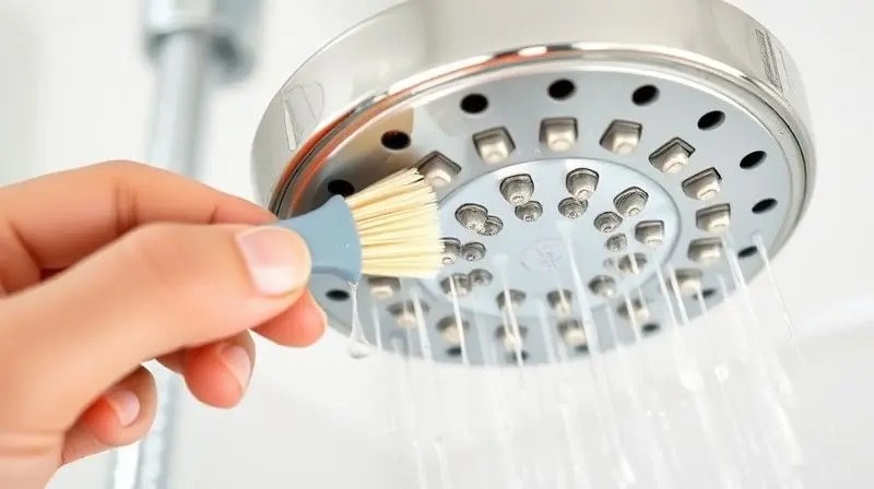 Pessoa realizando a limpeza e manutenção periódica dos espalhadores de um chuveiro para garantir sua durabilidade.