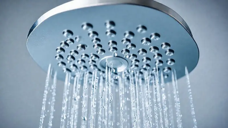 Close-up do espalhador da Ducha Acqua Wave Ultra, mostrando em detalhe os jatos de água e a tecnologia da ducha.