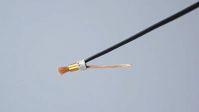 Comparativo visual da bitola de fios elétricos, mostrando a diferença entre um fio de dimensionamento correto e um incorreto para chuveiro.