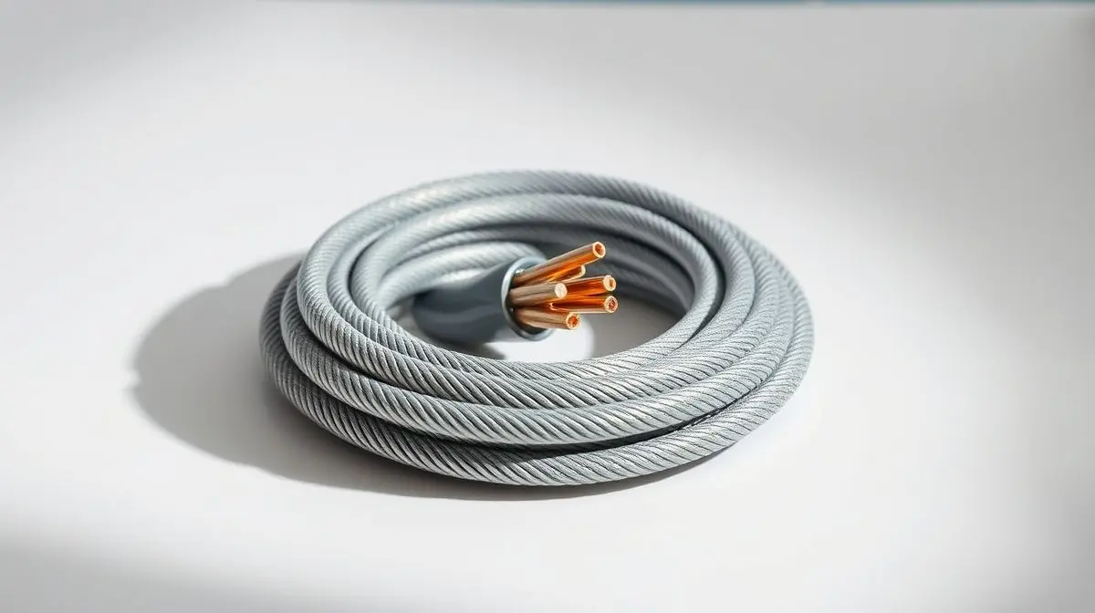Um rolo de fio elétrico com a bitola correta para chuveiro em destaque, simbolizando a importância da escolha segura para a instalação elétrica.
