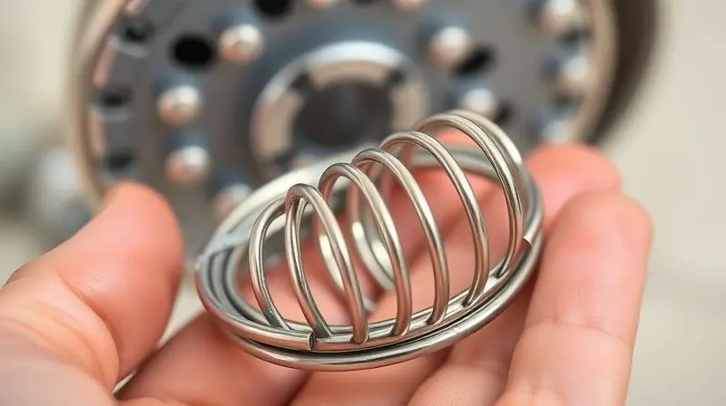 Detalhe da resistência de um chuveiro elétrico, componente essencial que precisa ser trocado para a manutenção do aquecimento da água.
