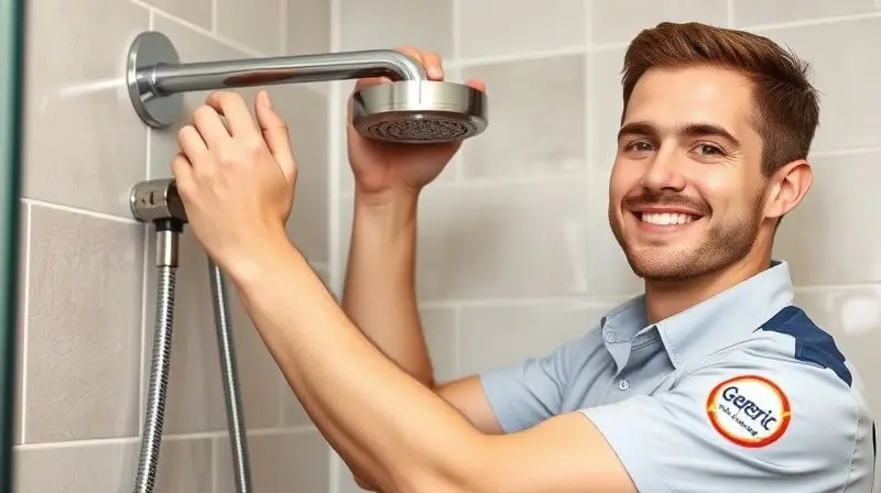 Um técnico especialista instalando uma ducha Lorenzetti, simbolizando a confiabilidade, a qualidade e a assistência técnica da marca no mercado.