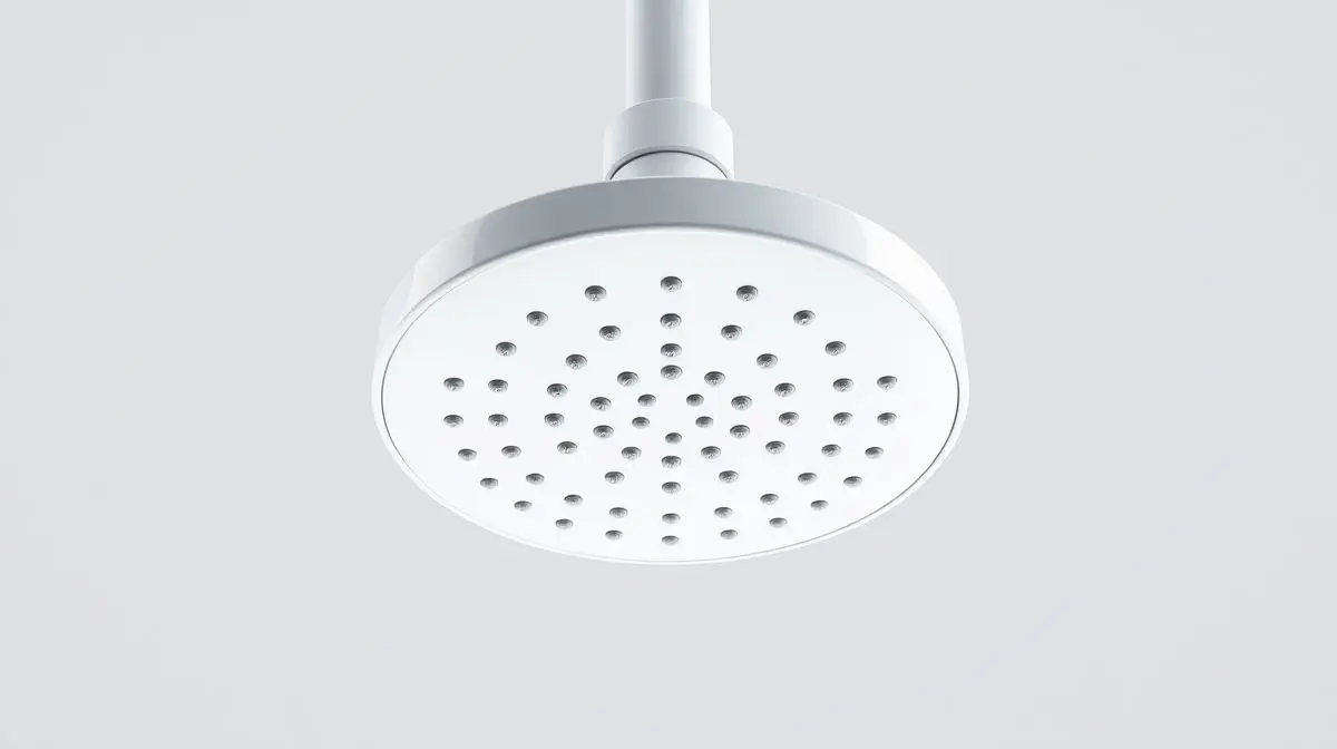 Análise completa da ducha elétrica Enerbanho da Enerbras, mostrando o design moderno e os detalhes do espalhador em uma foto de estúdio com fundo neutro.