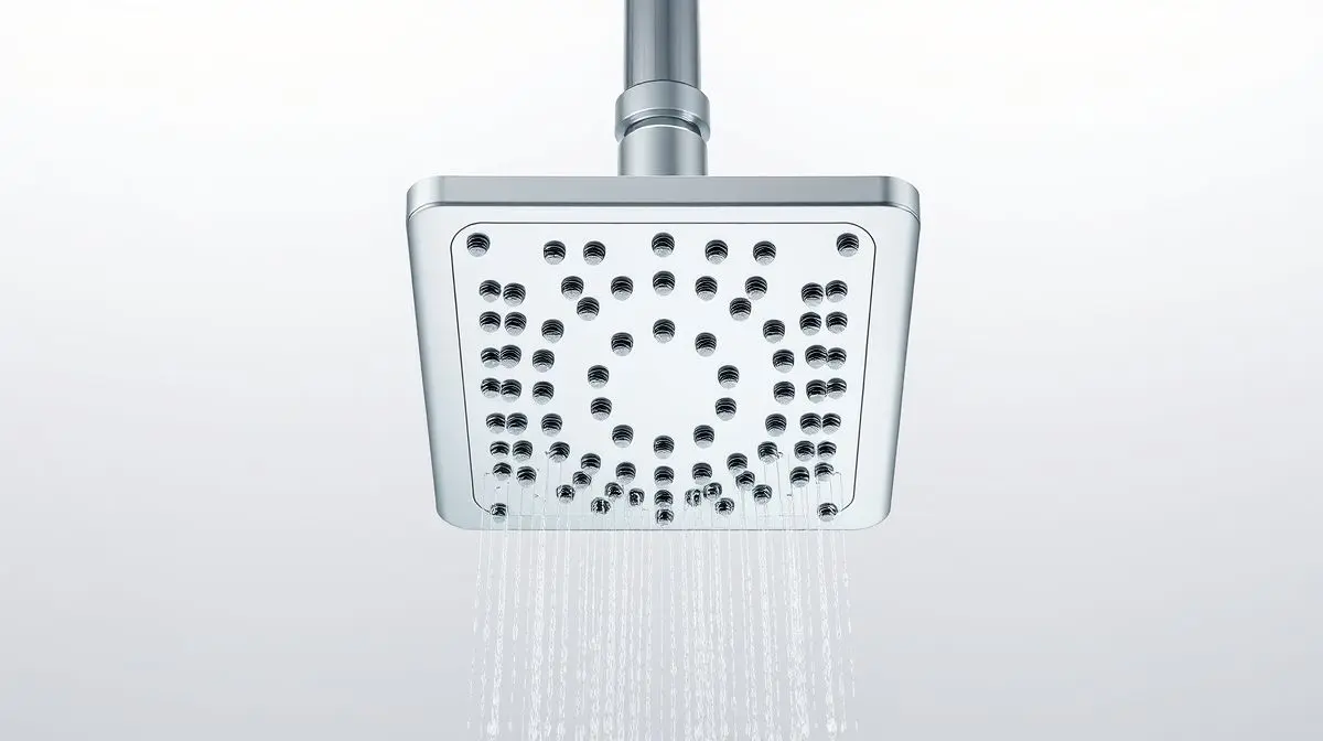 Close-up da ducha Lorenzetti Acqua Jet Ultra em um fundo neutro, destacando seu design moderno e os jatos de água de alta pressão.