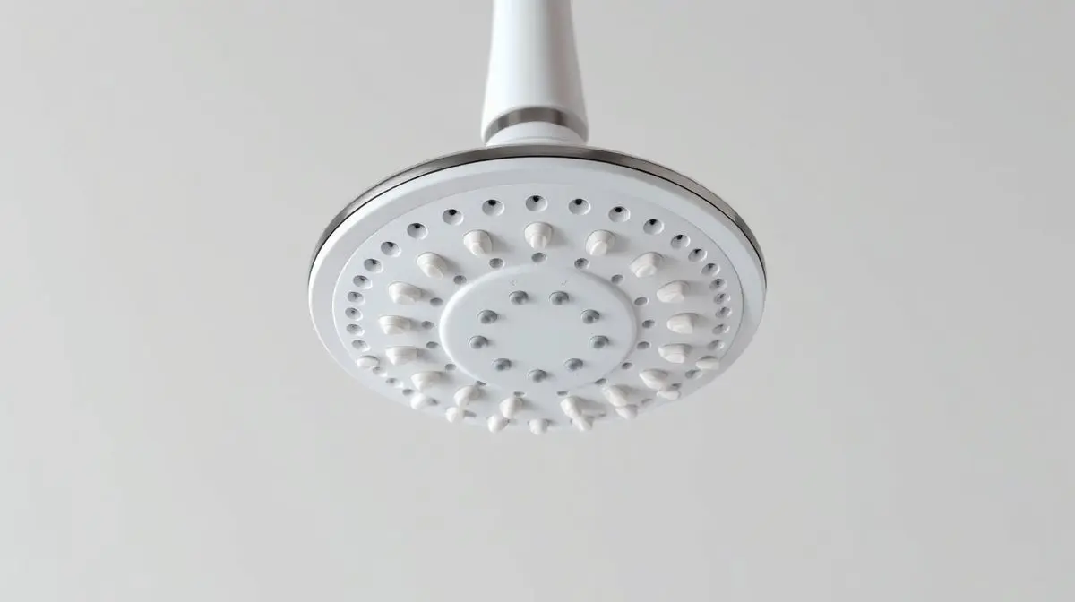 Ducha Lorenzetti Relax branca em destaque, mostrando o design moderno e os detalhes do espalhador, em um fundo neutro de estúdio para review.