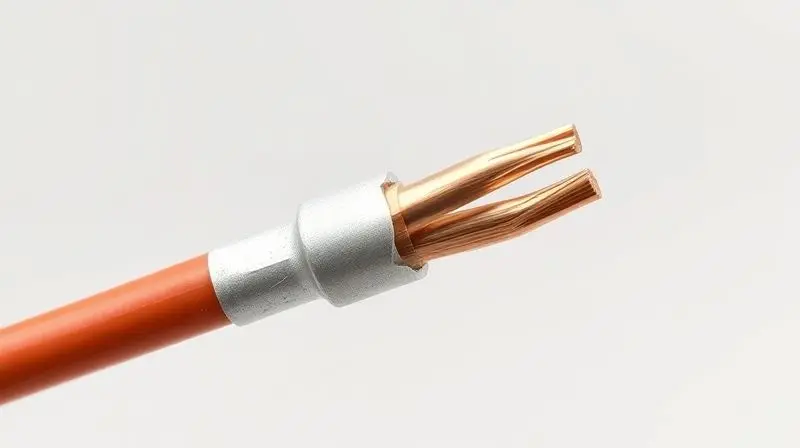 Close-up de uma emenda de fio elétrico feita corretamente com um conector de qualidade, demonstrando a forma segura de realizar a conexão.