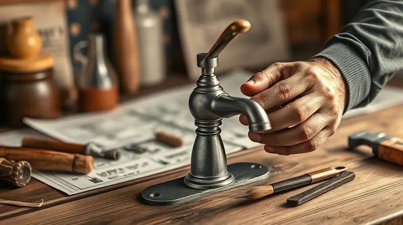 Imagem conceitual que representa a história e a tradição da Perflex na fabricação de metais e acessórios de alta qualidade.