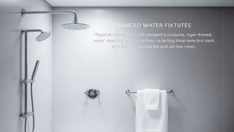 Um banheiro moderno e elegante exibindo vários produtos e acessórios de alta qualidade, representando a confiança e reputação da marca Lorenzetti.