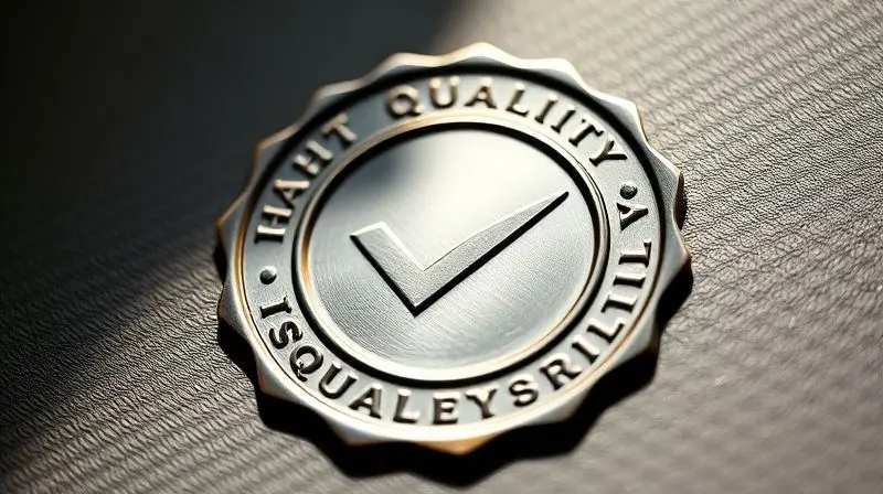 Imagem conceitual de um selo de qualidade e confiança, representando a reputação e a confiabilidade de uma marca consolidada no mercado.